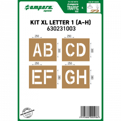 Schablonensatz Buchstaben
