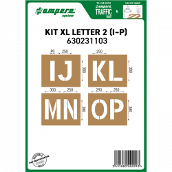 Schablonensatz Buchstaben