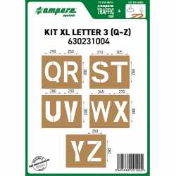 Schablonensatz buchstaben