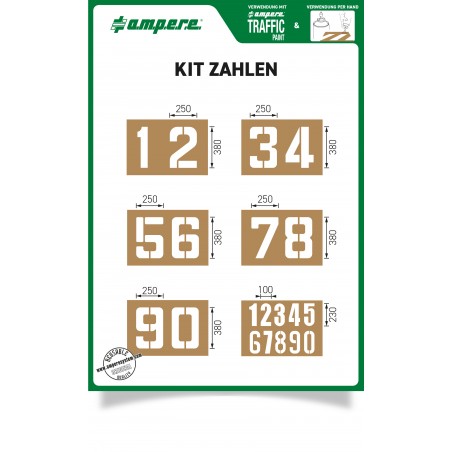 Schablonensatz KIT Zahlen