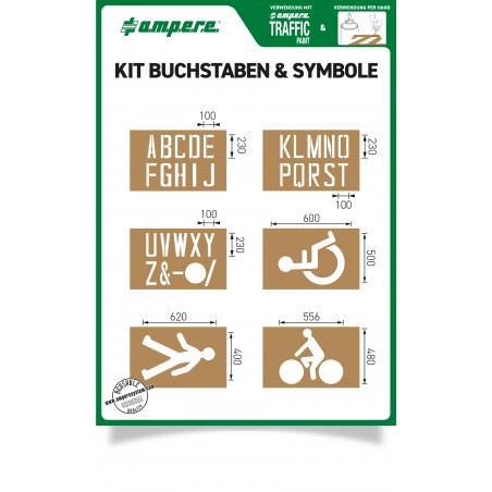 Schablonensatz KIT Buchstaben & Symbole